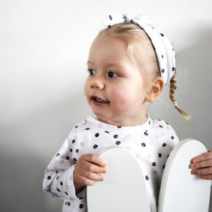 Your Wishes Meisjes Hoofdband Sketchy Dots - Lilac - wit