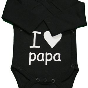 Petit Villain Overslag romper I ♥️ Papa (3 maanden)