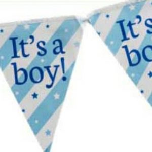It's a boy! Vlaggenlijn 6 meter