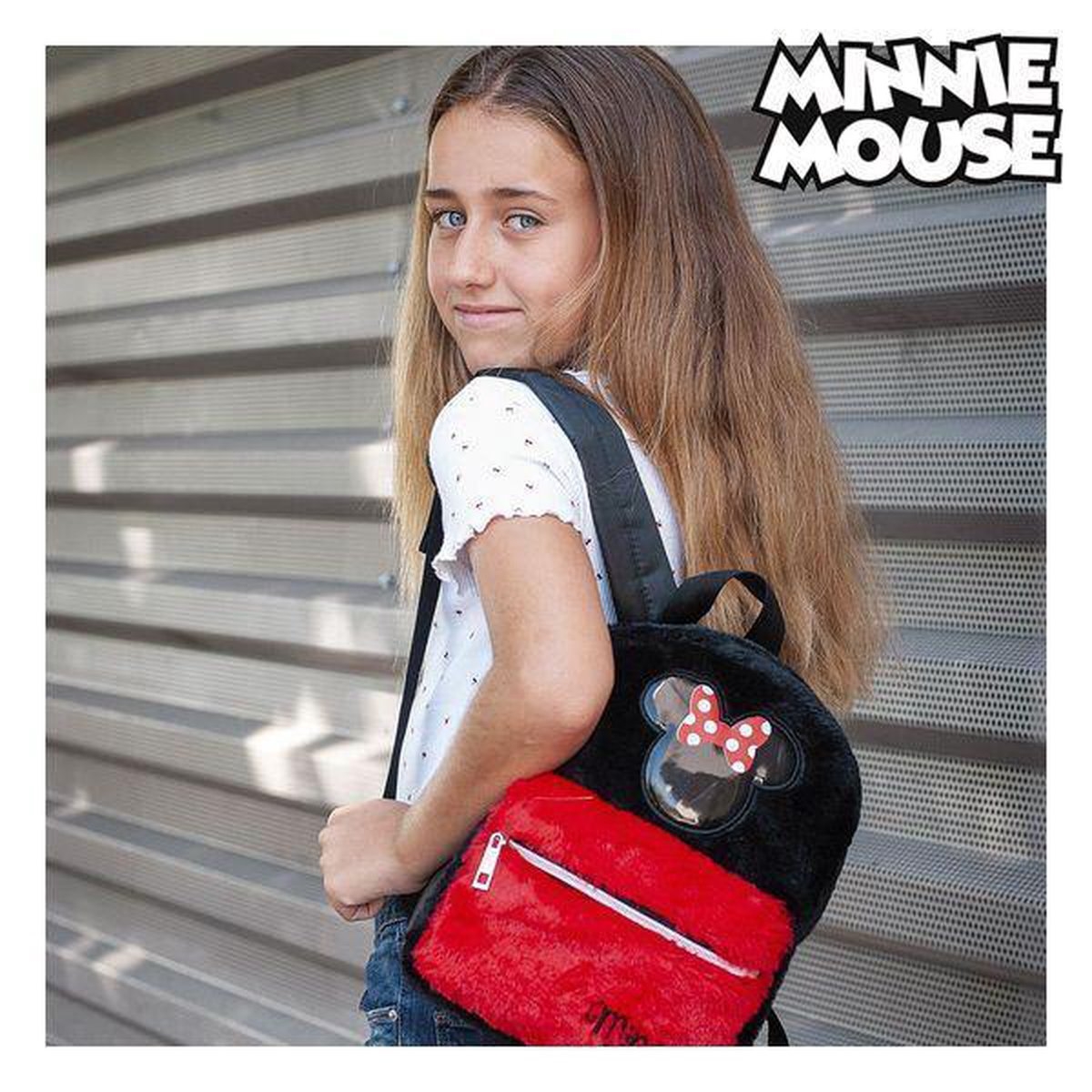Minnie Mouse Rugtas Zwart/Rood - Afbeelding 2