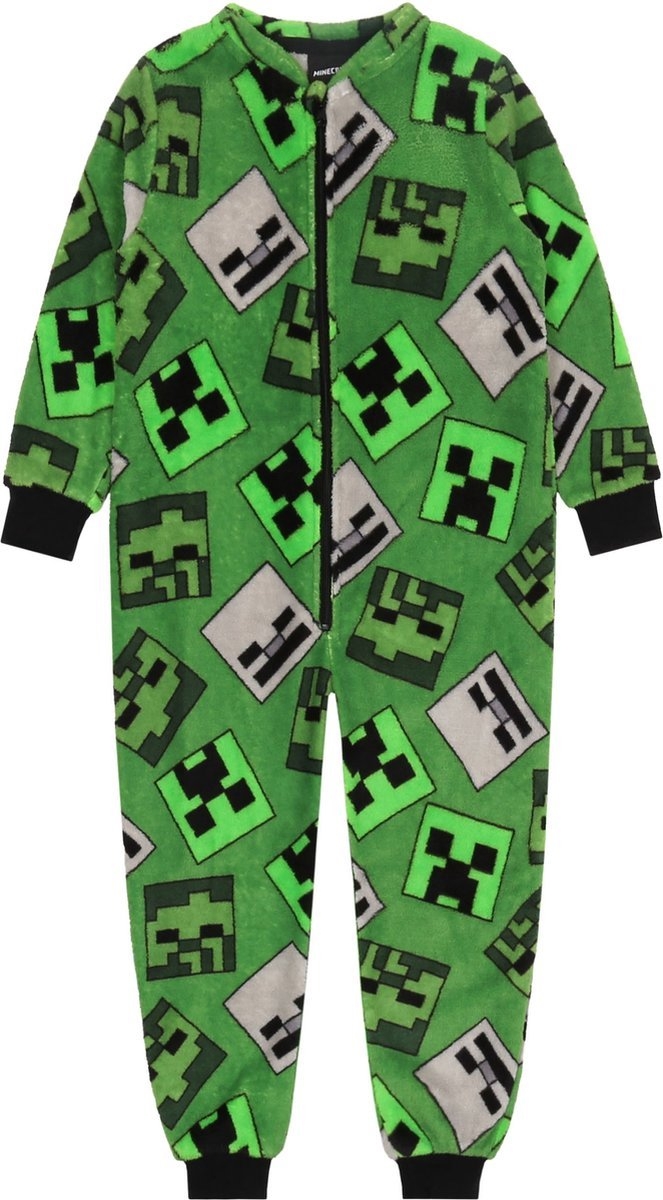 Minecraft Onesie - Jumpsuit - Met Rits - Maat 98/104