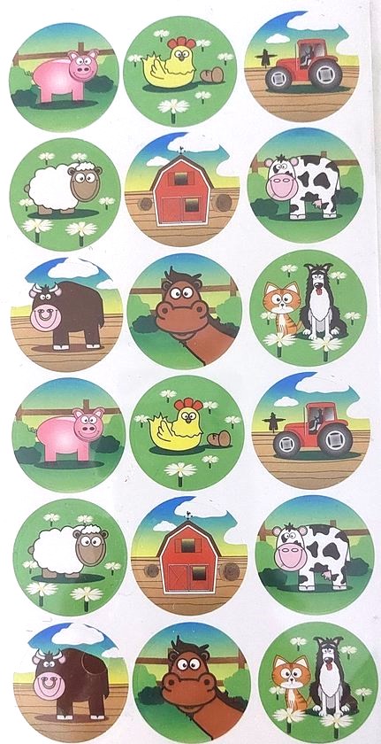 Boerderij Stickers - Farm Stickers - Uitdeel cadeau - Traktatie - 10 vellen
