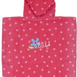 Lief! Badponcho - Kinderponcho - 60x120 cm - Roze