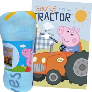 Peppa Pig Fleecedeken - George op de tractor 