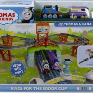 Thomas TrackMaster Push Along Thomas & Kana - Race for the Sodor Cup [HFW03]